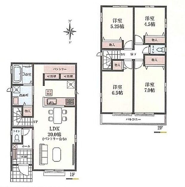 (C号棟)、4LDK、土地面積113.19m2、建物面積98.53m2

