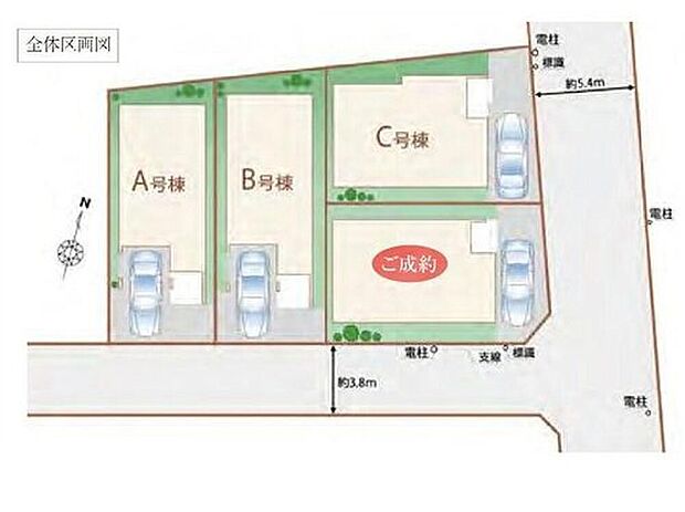≪区画図≫
カースペース完備♪
周辺は閑静な住宅地☆スーパー、コンビニ、ドラッグストアまで徒歩10分圏内の便利な住環境です◎