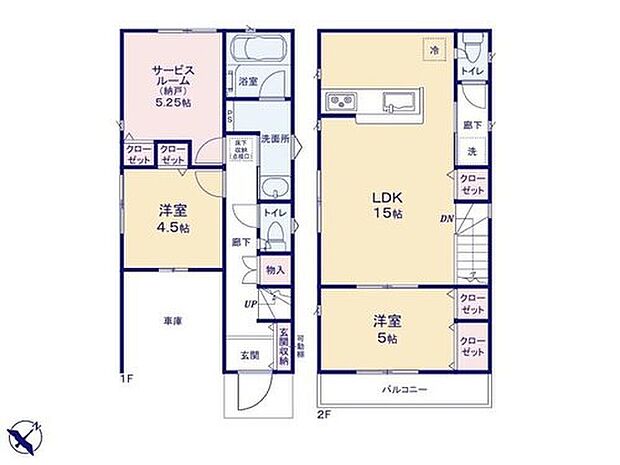 【2LDK+S】2階リビングは陽当たり・風通し共に良好で、
ご家族みんなで過ごす空間をより居心地良くしてくれます♪
全居室収納付き♪リビング・廊下収納もあるので収納場所には困りません♪
