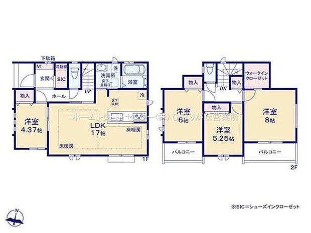 【4LDK】対面式キッチンですので、お食事の準備をしながらご家族との会話を楽しめます☆
水回りも集中しているので、家事の動きがらくちんです♪