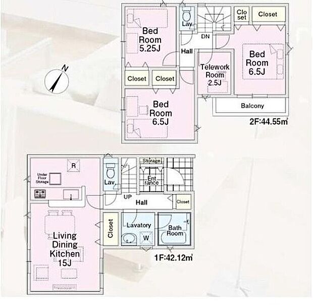 【3LDK+S】自由に使えるテレワークルームあり☆対面式キッチンからは、リビングにいるご家族の様子が一目で分かります。小さいお子様がいても安心◎クーロゼット、ＬＤＫ・廊下収納も充実「使うところにしまえる」を設計！