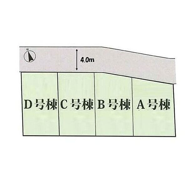 【全体区画図】前面の道路は車の往来が少ない道となっておりますので、小さなお子様のいるご家庭も安心です♪