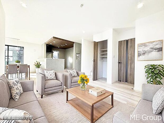 ■さりげないデザインが日常をセンスよく演出※家具はCGです