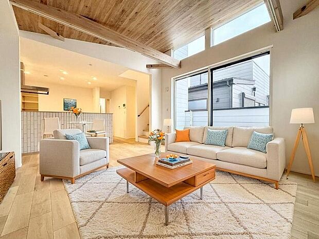 ■家族が自然と集まり、楽しい時間を過ごせるリビング