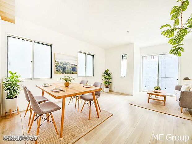 ■家族が自然と集まり、楽しい時間を過ごせるリビング