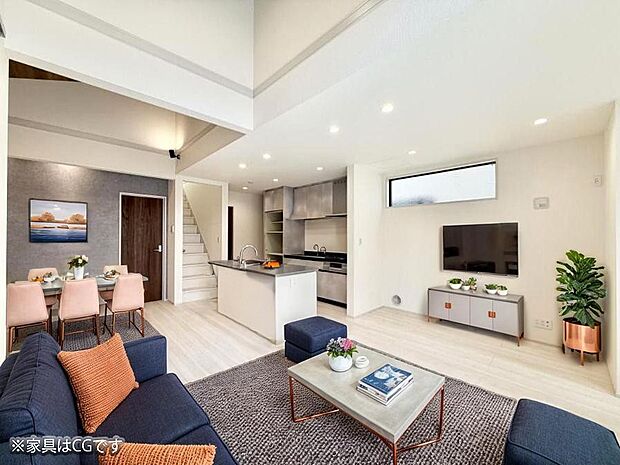 ■家具を置いてもゆったり過ごせる広さのリビング