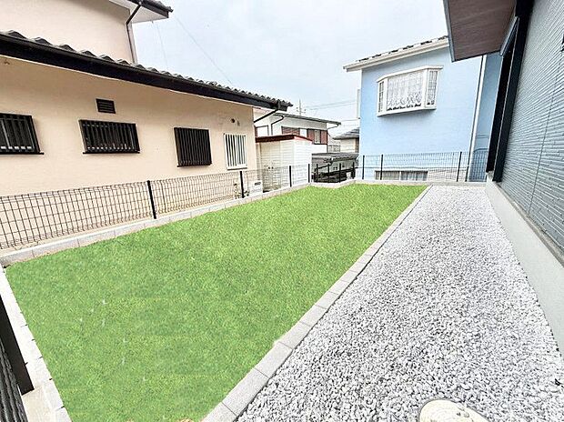 ガーデニングや家庭菜園などの趣味スペースにピッタリ※芝生はイメージです