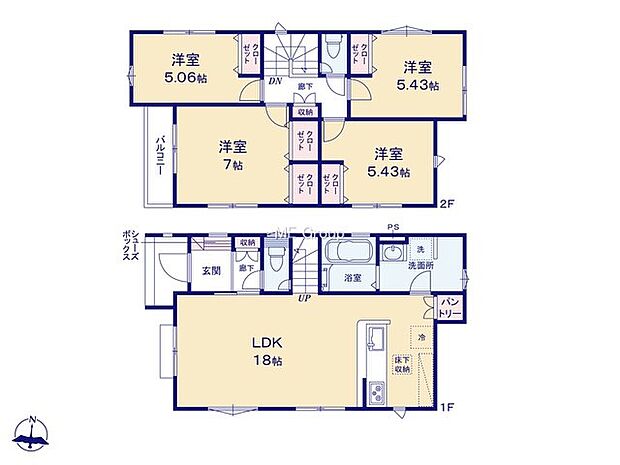 【4LDK】2号棟  