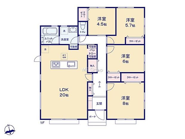 【4LDK】1号棟