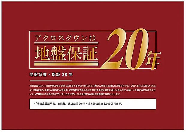 【地盤保証20年】福岡地行のアクロスタウンは地盤保証20年だから安心！！