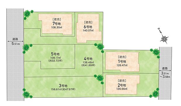 全7ファミリーが集う「アージュの街並み」が誕生！敷地面積はゆとりある約32坪～約47坪！駅チカ×生活利便施設が身近にありながら、静かで落ち着いた暮らしが叶う住環境です。