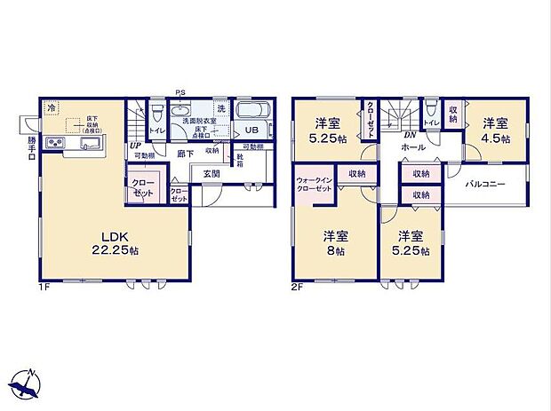 (１号棟)、価格3290万円、4LDK、土地面積212.53m2、建物面積128.35m2