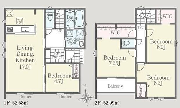 (７号棟)、価格3099万円、4LDK、土地面積158.4m2、建物面積105.57m2
