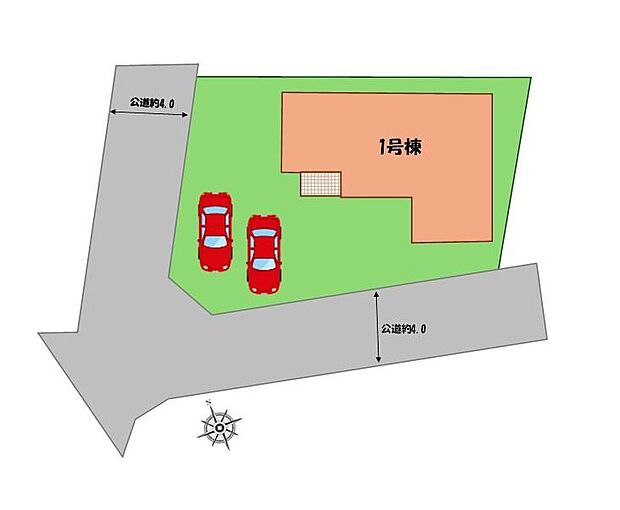 ≪全体区画図≫
駐車2台可能(車種による)!
急な来客時や、ご家族の自転車スペースとしても大活躍♪