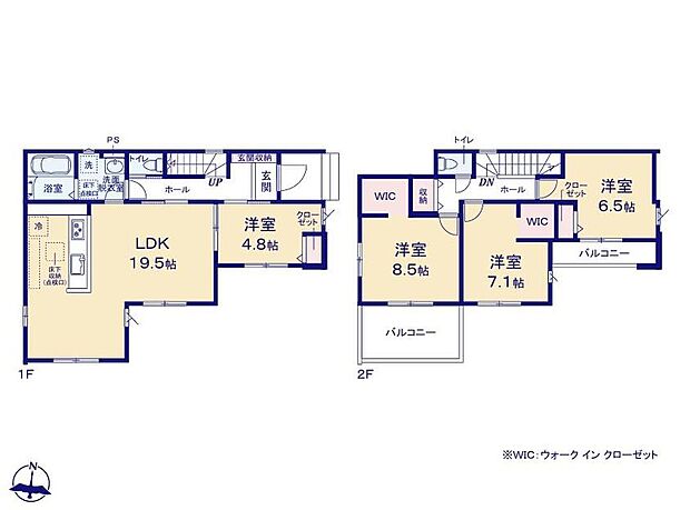 【4LDK】2階全居室6帖以上のゆとりあるお部屋となっております!寝室、子供部屋、書斎とライフスタイルに合わせてお使いください!リラックスのできる過ごしやすいお部屋をお作り下さい!