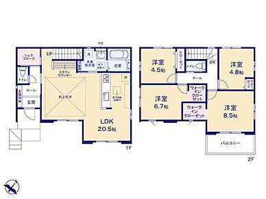 リビング階段は『いってきます』『ただいま』と、声をかけ合う機会が増え、自然とコミュニケーションが生まれます。また階段もインテリアのひとつとして、ステキな空間ですね！ 