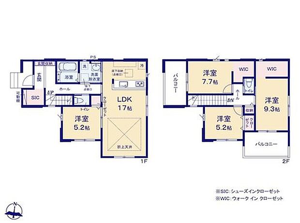 【4LDK】天井に段差があることで立体感が生まれ、空間にデザイン性が加わる折り上げ天井♪リビングを広く見せたい・お洒落に演出したいという方にピッタリの空間が出来上がります!