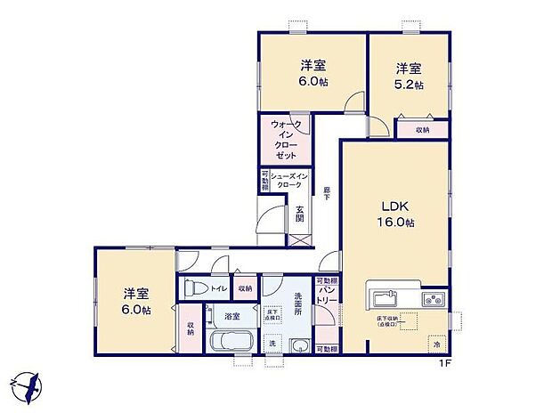 【3LDK】リビングダイニングが折下天井になっているので、開放感が増しおしゃれで別空間であるような視覚効果がございます！是非とも、現地でご見学ください！雰囲気の違いが感じられます！