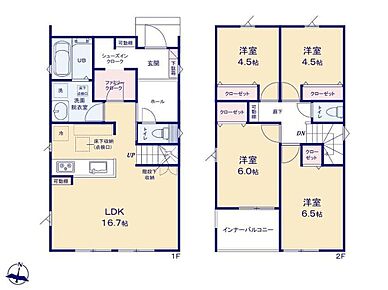 シューズインクロークは、収納力が高くベビーカーやゴルフバックなどの大きな物も楽々収納出来ます！鏡を置けば、お洋服と靴のコーデネート、お出かけ前のチェックが出来ますね！ 