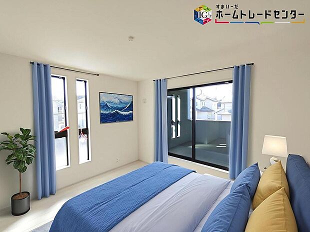 ≪Room≫
お陽さまの光をさわやかな風をたっぷりとりこめます。室内はいつも明るい印象なので気持ちの良い朝を迎えられます。毎日の生活も明るくなりそうです。
※家具はCGでございます。