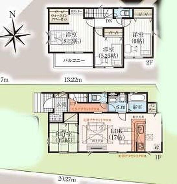 (1号棟)、価格3390万円、4LDK、土地面積154.23m2、建物面積98.74m2