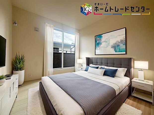 ≪Room≫
お陽さまの光をさわやかな風をたっぷりとりこめます。室内はいつも明るい印象なので気持ちの良い朝を迎えられます。毎日の生活も明るくなりそうです。
※家具はCGでございます。