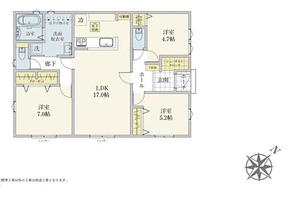 (1号棟)、価格3399万円、3LDK、土地面積192.5m2、建物面積83.22m2