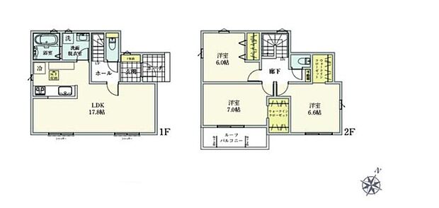 (2号棟)、価格2790万円、3LDK、土地面積174.72m2、建物面積92.53m2