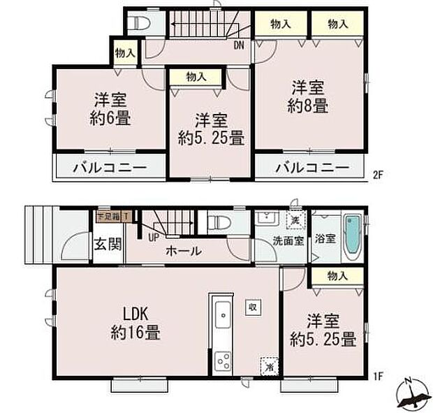 (A号棟)、価格3190万円、4LDK、土地面積124.92m2、建物面積96.88m2