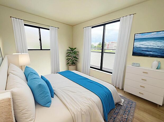 【浴室】≪Room≫
常に明るい2階洋室！日中の電気使用がないので、家計にも助かります！※家具はCGでございます。