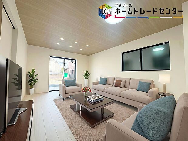 【LDK】≪Living room≫
広々とした開放感あふれるリビングです。ゆったり寛げる充分な広さがございますので、ご家族でインテリアのレイアウトを考えるのも楽しみになりそうです。
※家具はCGでございます。