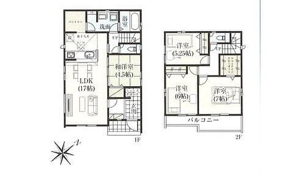 【4LDK】リビング横には多目的に利用できる和室を完備♪玄関からすぐにご案内できるので急な来客時も安心です♪シューズインクローク、ウォークインクローゼット完備で収納たっぷり♪