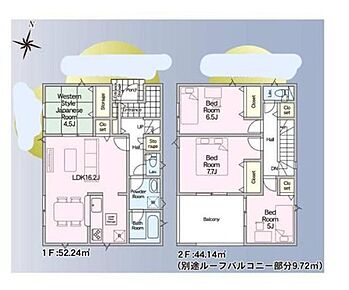 玄関にはシューズインクローゼットも完備♪お客様を迎える玄関をいつもスッキリさせられます♪ホット寛げる和室もご用意♪ 