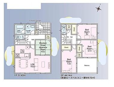 対面式キッチンからは、リビングにいるご家族の様子が一目で分かります。小さいお子様がいても安心です♪ホット寛げる和室もご用意♪ 