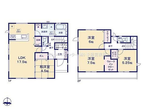 【4LDK】大容量のウォークインクローゼットやシューズインクローク完備で収納が豊富な間取りになっています♪
ほっと寛げる和室もご用意♪