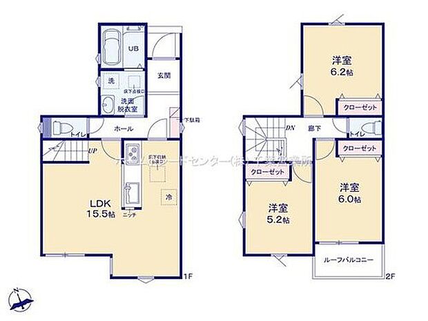 【3LDK】ご家族との自然なコミュニケーションが生まれるリビングイン階段を採用!暖かい光が降り注ぐ、温もりあふれるお住まいです☆
急な雨にも安心なルーフバルコニーです♪