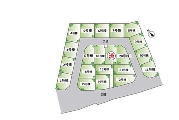 【全体区画図】閑静な住宅街は落ち着いた新生活を送るのにぴったりです♪