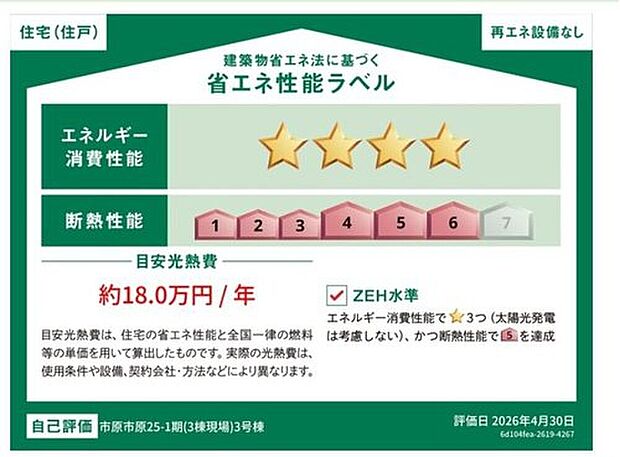 【【省エネ性能ラベル】】販売住戸が複数の場合、本ラベルは特定の住戸の性能を示すものであり全ての住戸の性能を示すものではありません。