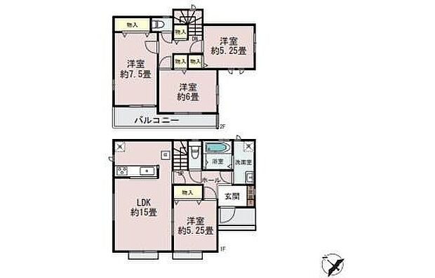 【4LDK】全居室南向きの明るい邸宅♪
全居室に収納を完備しておりますので、居室の全空間を有効活用出来ます。自分好みのお部屋で、ゆったりお寛ぎ頂けます☆