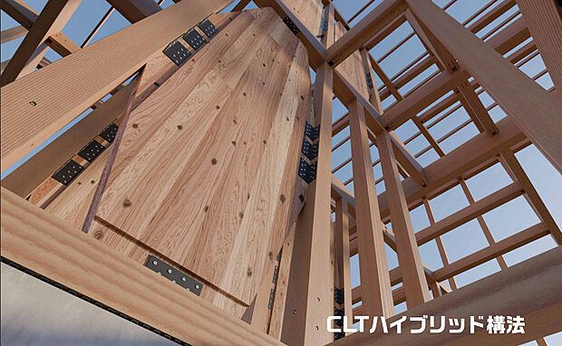 【CLTハイブリッド構法】CLTハイブリッド構法が叶える、地震に勝ち続けられる家、そして住み続けられる家。強さと自由のハイブリッド。大切な住まいを守る構造体は、厳しい環境を息抜き、さまざまな状況に立ち向かうものでなければなりません。CLTハイブリッド構法はCLT(Cross Laminated Timber)を用いた全く新しい新構法です。