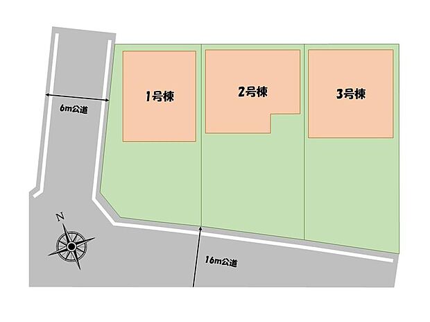 １号棟　２，９８０万円
２号棟　２，９８０万円
３号棟　２，８８０万円


並列３台駐車可能なカースペースを確保しました♪