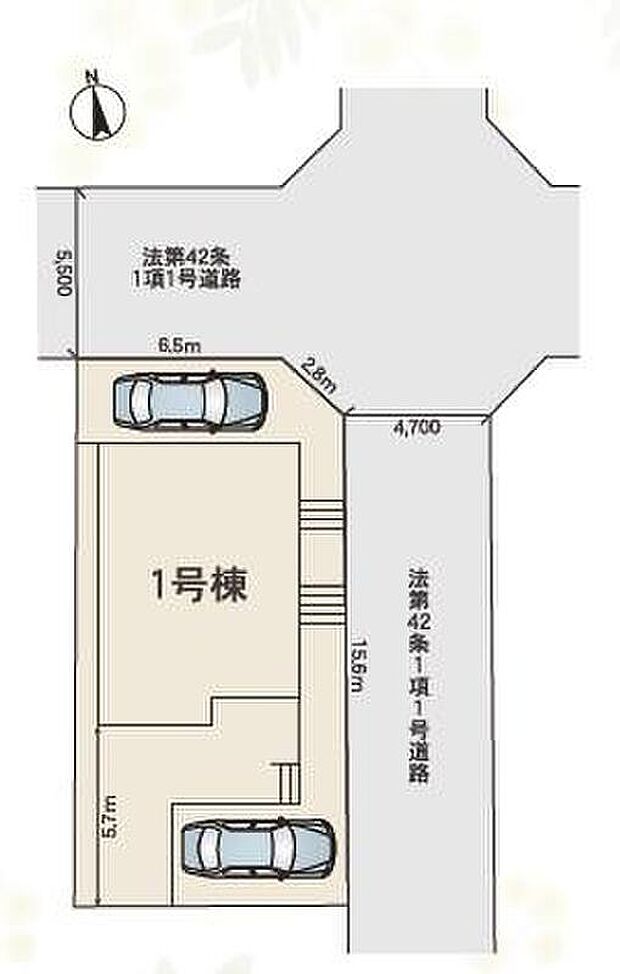 １号棟　２，７９０万円

２台分の駐車スペースを確保しました♪