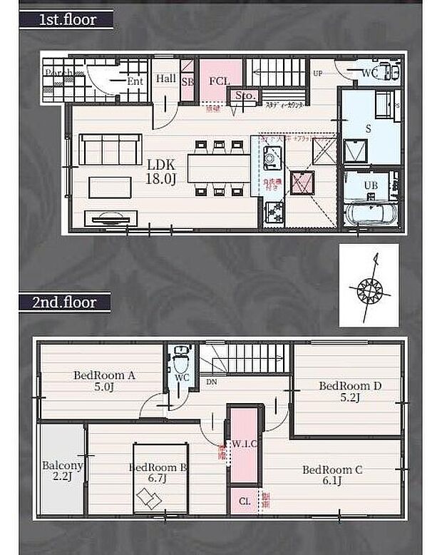 (2号棟)、価格2999万円、4LDK、土地面積105.23m2、建物面積94.7m2