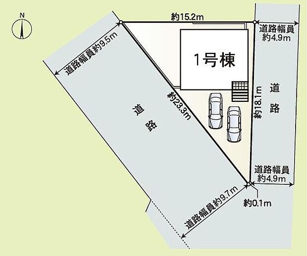 １号棟　２，１９０万円

２台駐車可能なスペースを確保しました♪