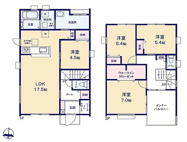(1号棟)、価格2180万円、4LDK、土地面積187.49m2、建物面積112.21m2 