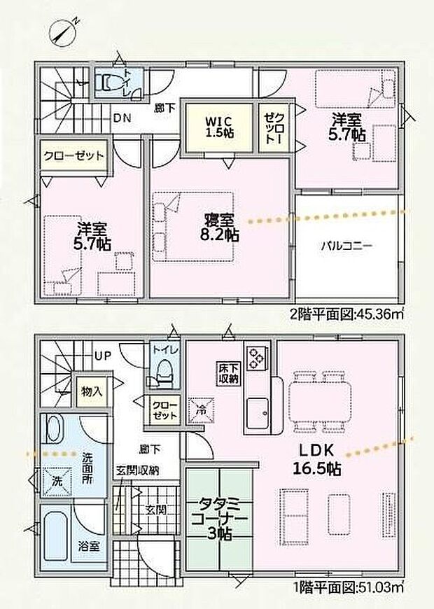 (2号棟)、価格2290万円、3LDK、土地面積194.4m2、建物面積96.39m2