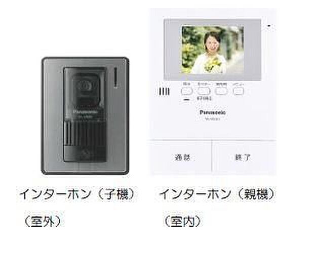 【ＴＶモニター付インターホン】映像と音声で玄関先の様子をチェックできるモニター機能や、夜間の訪問者の顔も確認できるLEDライトを装備しています。