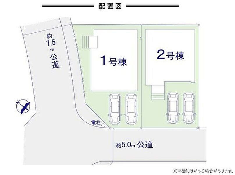 敷地内に２台並列駐車可能です。