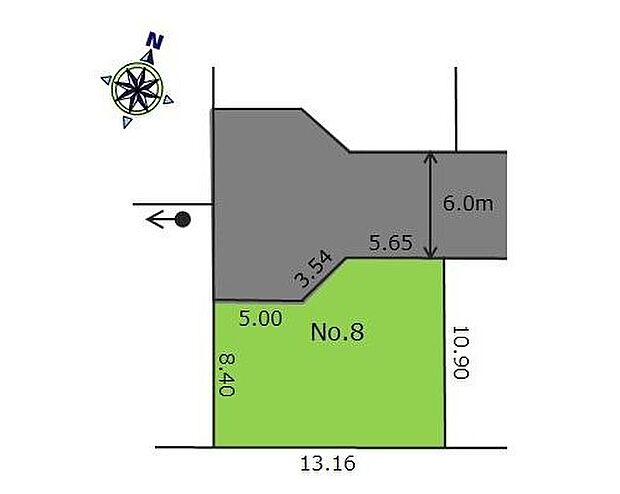 土地価格1506万9000円、土地面積127.75m2