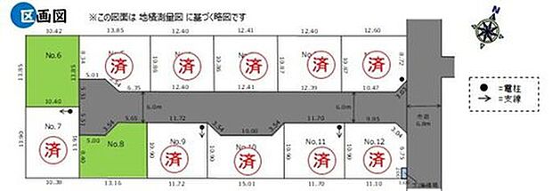 【全体区画図】ミサワホームの分譲地　『新潟市中央区女池３丁目』　好評分譲中！